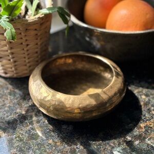 Brass shallow bowl